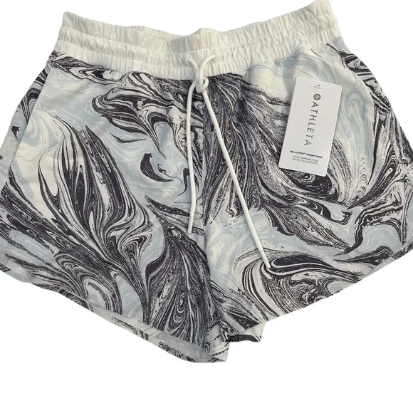 Athleta Crossroads Short Sumi Marble Light Blue S NWT - Picture 3 of 10